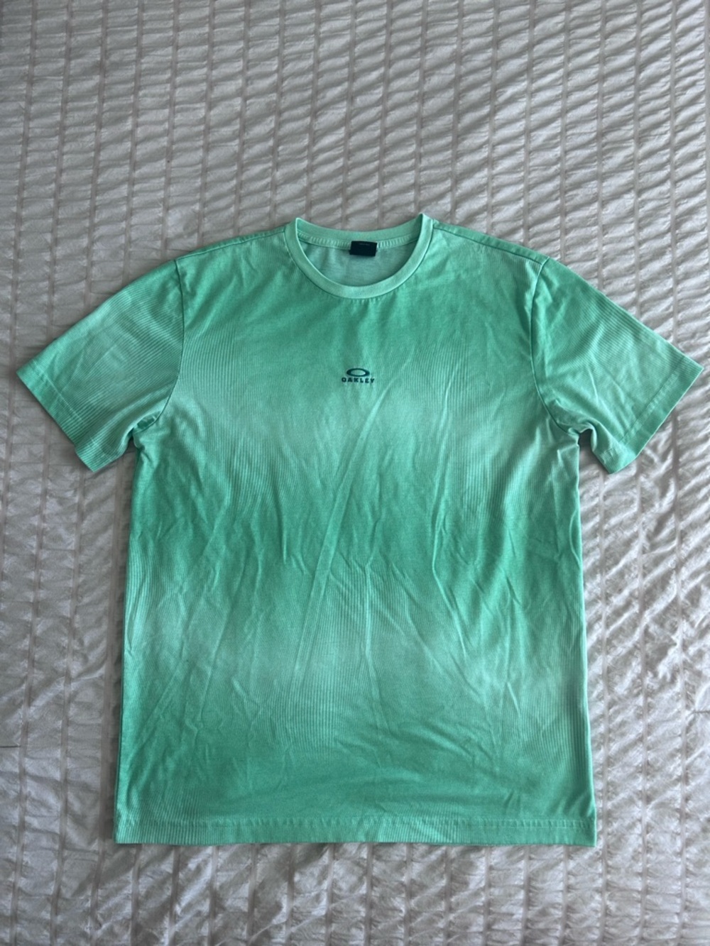 Oakley Green Patterned Logo Short Sleeve Tee (M)